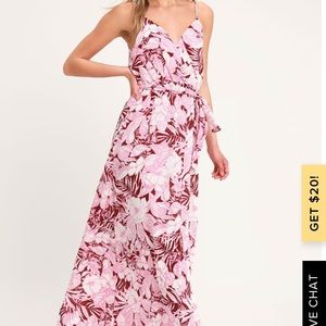 Multi Tropical Print Maxi Dress
